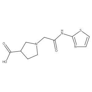1-{[(1,3-Thiazol-2-yl)carbamoyl]methyl}pyrrolidine-3-carboxylic acid结构式
