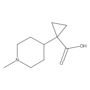 1-(1-Methylpiperidin-4-yl)cyclopropane-1-carboxylic acid结构式