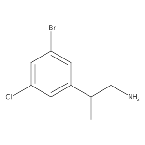 2-(3-Bromo-5-chlorophenyl)propan-1-amine结构式