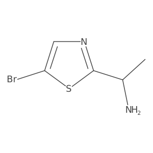 1-(5-Bromothiazol-2-yl)ethan-1-amine结构式