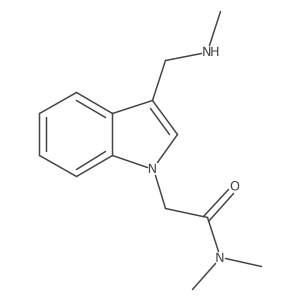 N,N-dimethyl-2-{3-[(methylamino)methyl]-1H-indol-1-yl}acetamide结构式