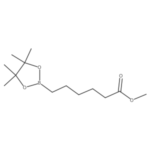 Methyl 6-(tetramethyl-1,3,2-dioxaborolan-2-yl)hexanoate结构式
