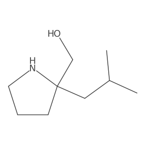 [2-(2-Methylpropyl)pyrrolidin-2-yl]methanol结构式