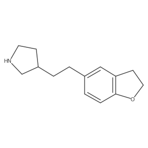 3-[2-(2,3-Dihydro-1-benzofuran-5-yl)ethyl]pyrrolidine结构式