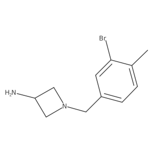 1-[(3-Bromo-4-methylphenyl)methyl]azetidin-3-amine Structure