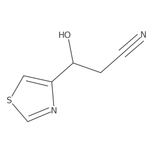 3-Hydroxy-3-(1,3-thiazol-4-yl)propanenitrile结构式
