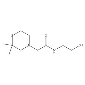 2-(2,2-Dimethylthiomorpholin-4-yl)-N-(2-hydroxyethyl)acetamide结构式