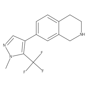 7-[1-Methyl-5-(trifluoromethyl)pyrazol-4-yl]-1,2,3,4-tetrahydroisoquinoline结构式