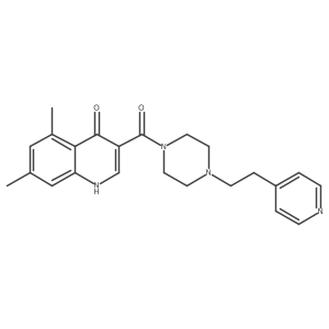 (4-Hydroxy-5,7-dimethylquinolin-3-yl){4-[2-(pyridin-4-yl)ethyl]piperazin-1-yl}methanone Structure