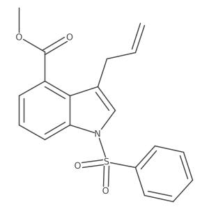 methyl 3-allyl-1-(phenylsulfonyl)-1H-indole-4-carboxylate结构式