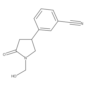 3-[1-(Hydroxymethyl)-5-oxo-3-pyrrolidinyl]benzonitrile Structure