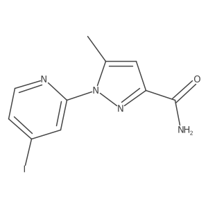 1-(4-Iodo-2-pyridyl)-5-methyl-pyrazole-3-carboxamide Structure