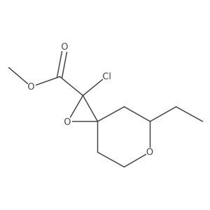 Methyl 2-chloro-5-ethyl-1,6-dioxaspiro[2.5]octane-2-carboxylate结构式