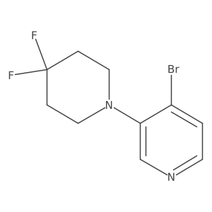 4-Bromo-3-(4,4-difluoropiperidin-1-yl)pyridine结构式