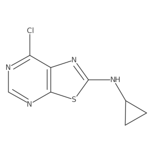 7-Chloro-N-cyclopropylthiazolo[5,4-d]pyrimidin-2-amine结构式