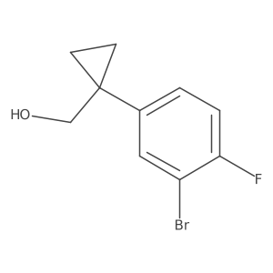 [1-(3-Bromo-4-fluorophenyl)cyclopropyl]methanol Structure