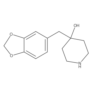 4-[(1,3-Dioxaindan-5-yl)methyl]piperidin-4-ol Structure
