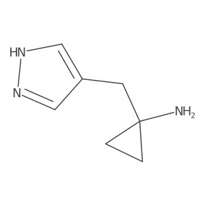 1-[(1H-pyrazol-4-yl)methyl]cyclopropan-1-amine结构式