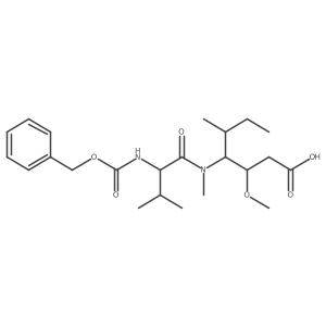(3R,4S,5S)-4-((S)-2-(((Benzyloxy)carbonyl)amino)-N,3-dimethylbutanamido)-3-methoxy-5-methylheptanoic acid Structure