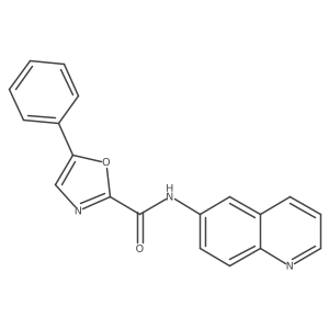 5-phenyl-N-(quinolin-6-yl)oxazole-2-carboxamide结构式