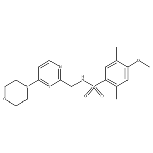 4-methoxy-2,5-dimethyl-N-((4-morpholinopyrimidin-2-yl)methyl)benzenesulfonamide结构式