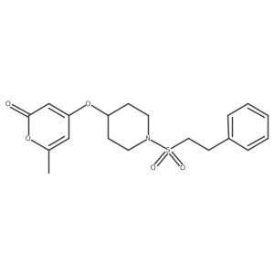 6-methyl-4-((1-(phenethylsulfonyl)piperidin-4-yl)oxy)-2H-pyran-2-one Structure