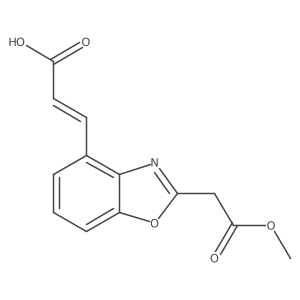 2-(2-Methoxy-2-oxoethyl)benzo[d]oxazole-4-acrylic acid结构式