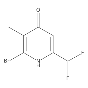 2-Bromo-6-(difluoromethyl)-3-methylpyridin-4-ol Structure