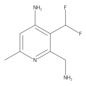 2-(Aminomethyl)-3-(difluoromethyl)-6-methylpyridin-4-amine Structure