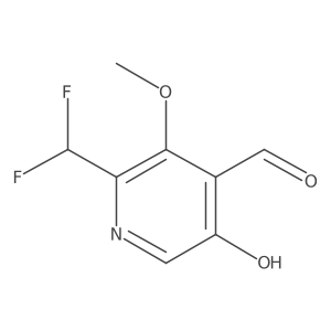 2-(Difluoromethyl)-5-hydroxy-3-methoxypyridine-4-carboxaldehyde Structure