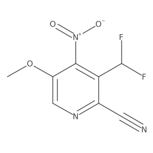 3-(Difluoromethyl)-5-methoxy-4-nitropicolinonitrile结构式