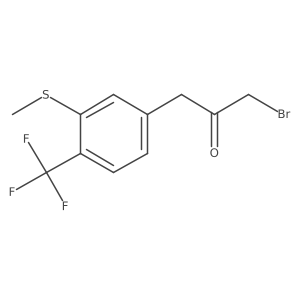 1-Bromo-3-(3-(methylthio)-4-(trifluoromethyl)phenyl)propan-2-one Structure