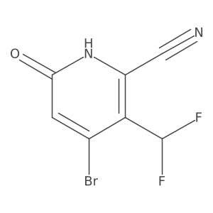 4-Bromo-3-(difluoromethyl)-6-hydroxypicolinonitrile结构式