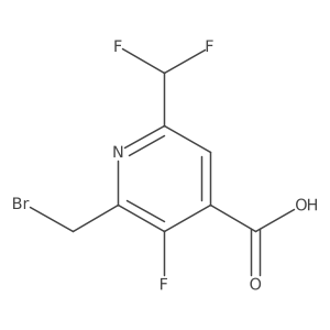 2-(Bromomethyl)-6-(difluoromethyl)-3-fluoropyridine-4-carboxylic acid结构式