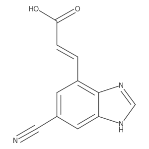 2-Propenoic acid, 3-(5-cyano-1H-benzimidazol-7-yl)- Structure