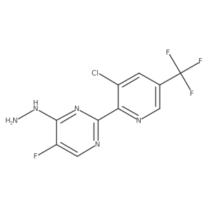 2-(3-Chloro-5-(trifluoromethyl)pyridin-2-yl)-5-fluoro-4-hydrazinylpyrimidine Structure