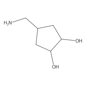 4-(Aminomethyl)cyclopentane-1,2-diol结构式