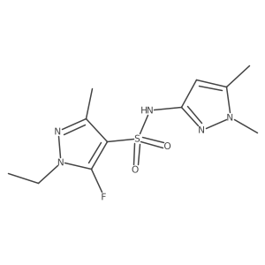 N-(1,5-Dimethyl-1H-pyrazol-3-yl)-1-ethyl-5-fluoro-3-methyl-1H-pyrazole-4-sulfonamide Structure