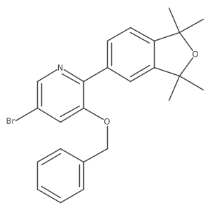 3-(Benzyloxy)-5-bromo-2-(1,3-dihydro-1,1,3,3-tetramethylisobenzofuran-5-yl)pyridine Structure