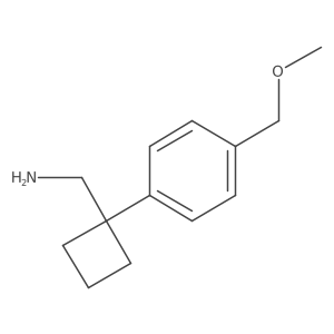 {1-[4-(Methoxymethyl)phenyl]cyclobutyl}methanamine结构式