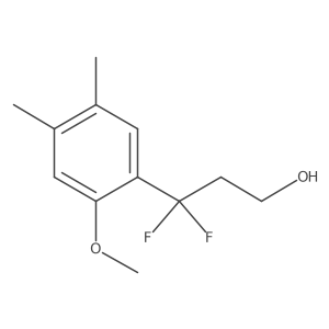 3,3-Difluoro-3-(2-methoxy-4,5-dimethylphenyl)propan-1-ol Structure