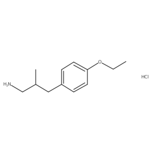 3-(4-Ethoxyphenyl)-2-methylpropan-1-amine hydrochloride结构式