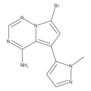 7-Bromo-5-(1-methyl-1H-pyrazol-5-yl)pyrrolo[2,1-f][1,2,4]triazin-4-amine Structure