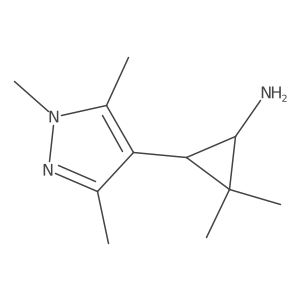 2,2-dimethyl-3-(trimethyl-1H-pyrazol-4-yl)cyclopropan-1-amine Structure