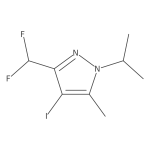 3-(Difluoromethyl)-4-iodo-5-methyl-1-propan-2-ylpyrazole Structure