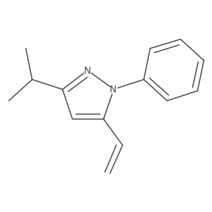 3-Isopropyl-1-phenyl-5-vinyl-1H-pyrazole结构式