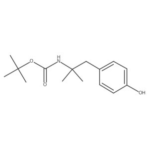 Tert-butyl (1-(4-hydroxyphenyl)-2-methylpropan-2-yl)carbamate结构式