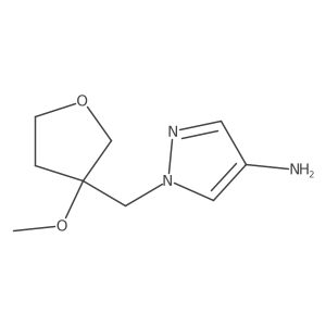1-[(3-methoxyoxolan-3-yl)methyl]-1H-pyrazol-4-amine结构式