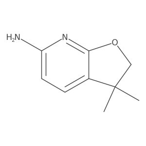 3,3-Dimethyl-2,3-dihydrofuro[2,3-b]pyridin-6-amine结构式