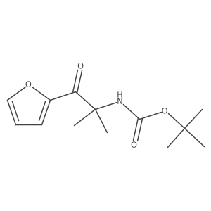tert-butyl N-[1-(furan-2-yl)-2-methyl-1-oxopropan-2-yl]carbamate结构式